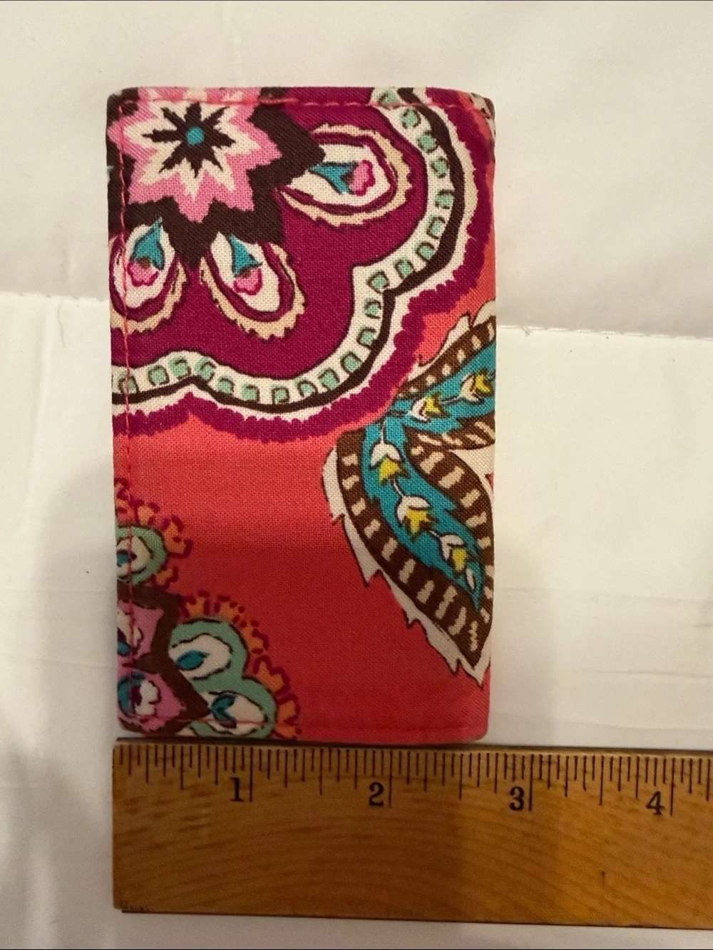 Vera Bradley Color Me Coral Paisley Card Holder RETIRED